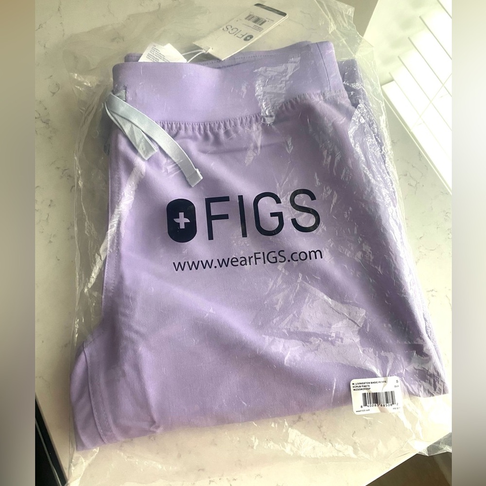 💜 FIGS Lavender Dew Livingston Pants Size Small Petite SP